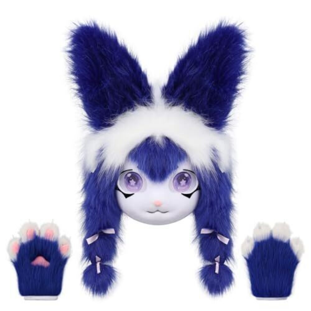 9408 Funny Mask and Claw Set Furry Costume for Adult Cosplay Anime